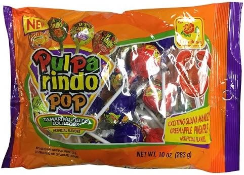 Pulparindo Pop — Assorted Tamarind Lollipops, 15 ct